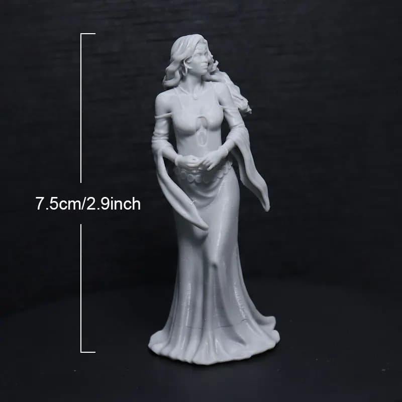 Kit modello in resina 1/24 Figurina della regina elegante non verniciata senza colore RW-1306