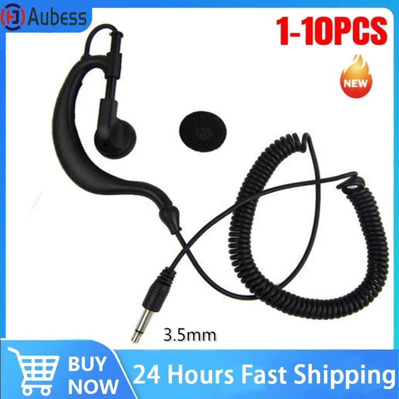 Tubo dell'aria da 3.5mm ascolta solo auricolare cuffie laterali singole In Ear auricolari per bassi pesanti cuffie per Talkie cablate per smartphone MP3