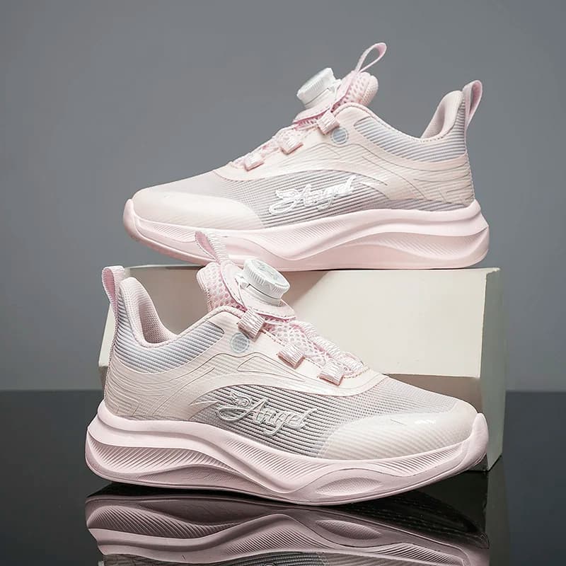 Nuove scarpe da corsa primaverili per bambini, sneakers rosa leggere e comode per bambine, scarpe da tennis morbide per bambini dai 4 agli 8 anni, sneakers da tennis per ragazze