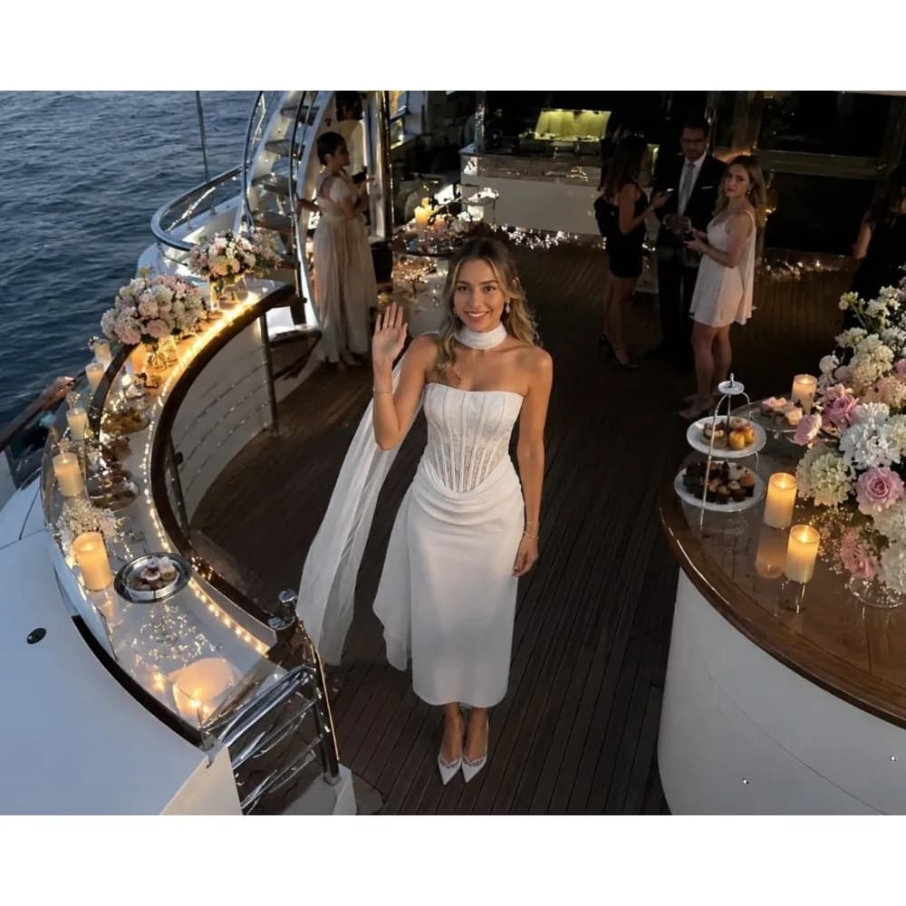 Customized Corset Evening Dresses with Scarf Strapless Luxury Party Dress Long Modern Elegant Prom Gowns for Women 2026 Bespoke