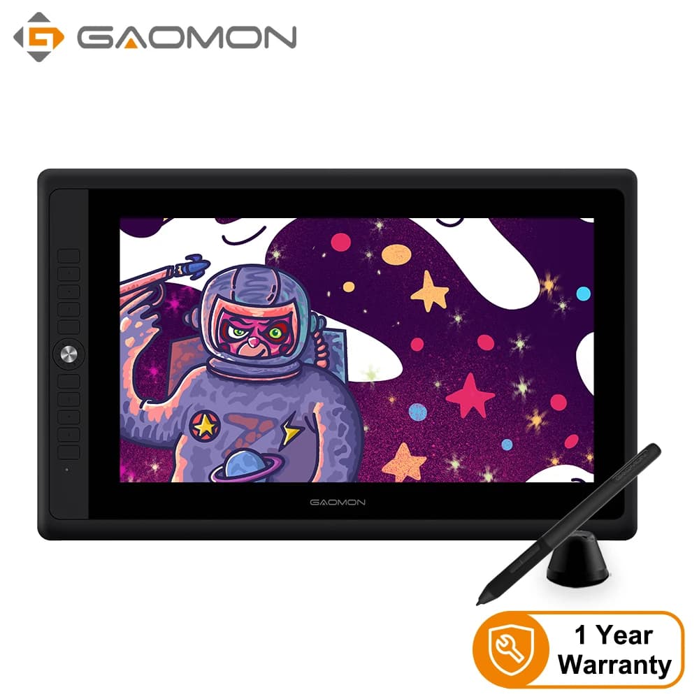 Display per tavoletta grafica GAOMON PD156PRO per disegno Schermo IPS HD completamente laminato da 15,6 pollici con penna senza batteria a 8192 livelli