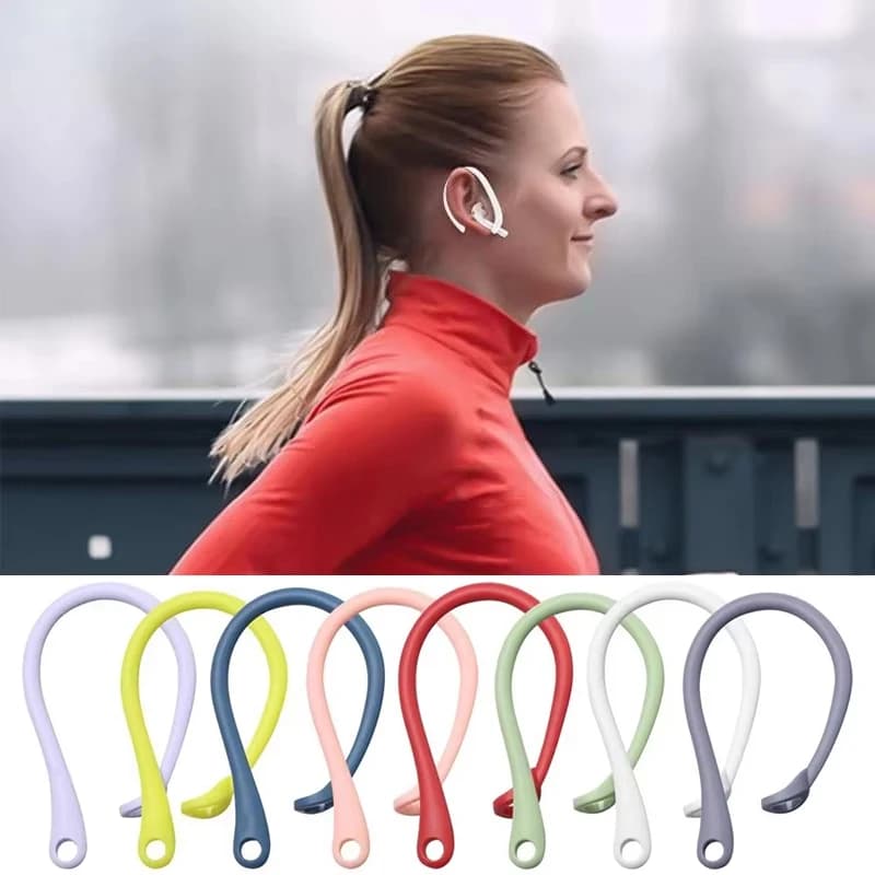 1 paio di ganci per l'orecchio in silicone anti-perso in silicone per Apple Air Pods 4 3 2 1 Pro Sport gancio per l'orecchio antigoccia ganci per l'orecchio per auricolari wireless