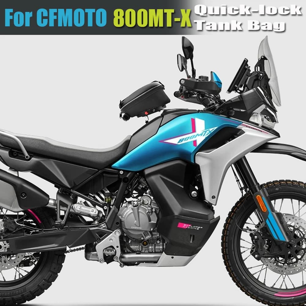 Borsa da Serbatoio per CFMOTO 800MT-X 800MTX, Borsa Portaoggetti per Moto con Chiusura Rapida, Borse da Viaggio per Corse, Bauletto Superiore