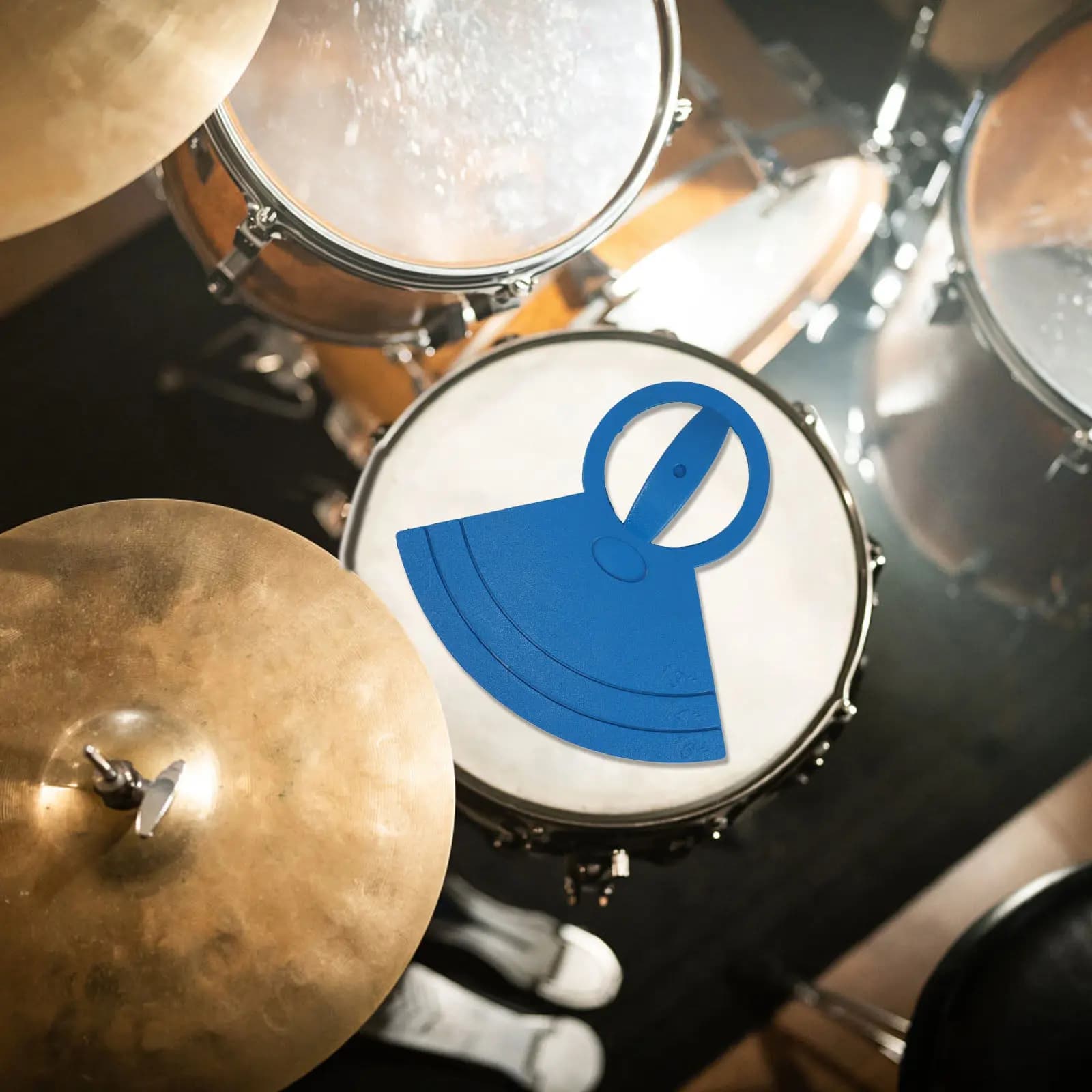 Silent Drum Practice Pad Rubber Mute Mat for Noise Control Vibration Absorption Drummers Home Use Snare Kick Cymbal Drum Set
