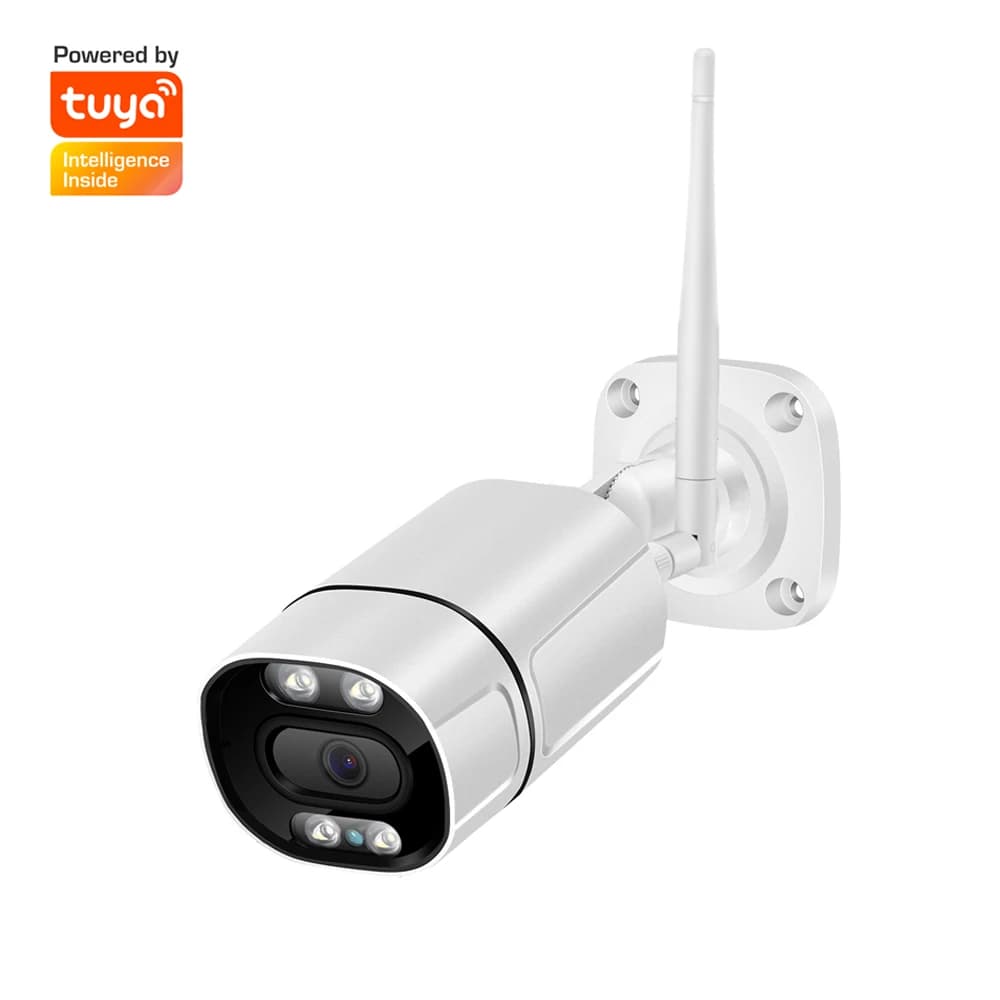 3MP 1296P Tuya APP Outdoor Water-proof IP Bullet Camera Full Color Night Vision Home Security CCTV Baby Monitor