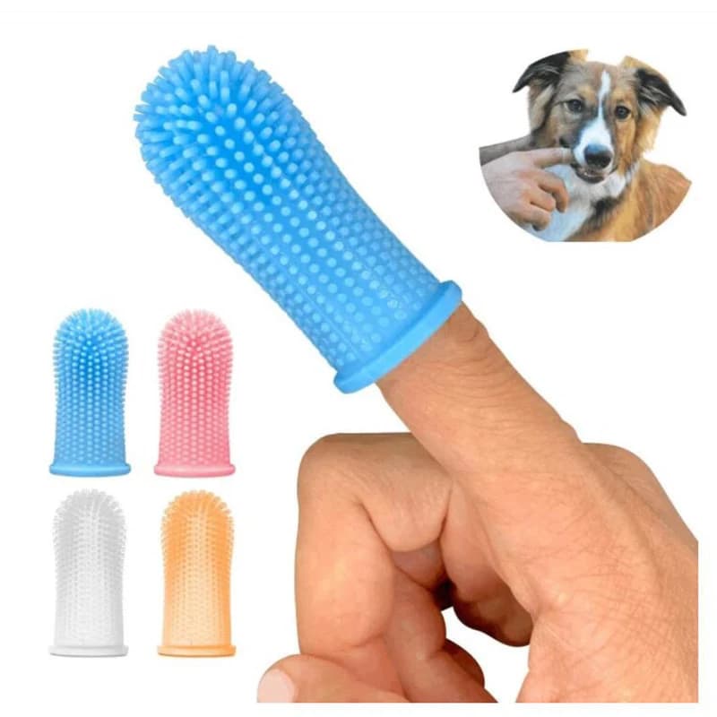 Dog Super Soft Nontoxic Silicone Finger Toothbrush For Dogs Cats Teeth Cleaning Bad Breath Care Pet Cleaning Supplies Pet Grooming Products
