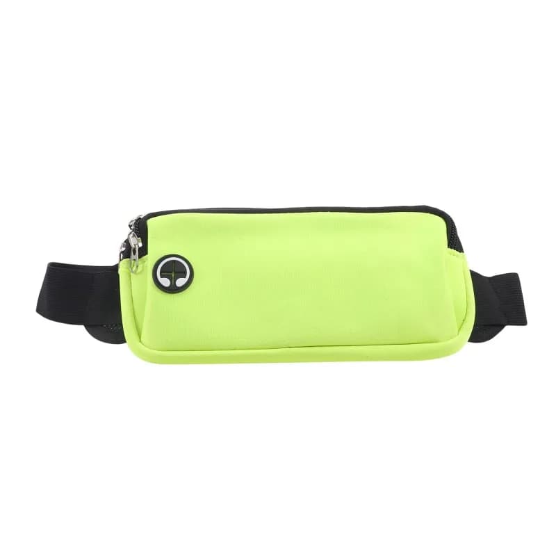 Black Sport Waist Fanny Pack Unisex Adjustable Belt Bag Lightweight Running Gym Phone Storage Pouch Outdoor Daily Workout Bags