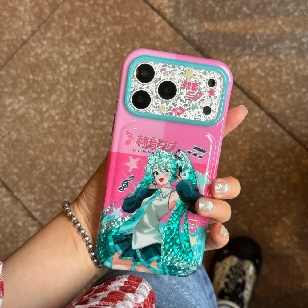 Kawaii Cute Cartoon Japanese Animation Hatsune Miku Phone Case For iPhone 18 17 16 15 Pro Max Cases Shockproof Hard Cover