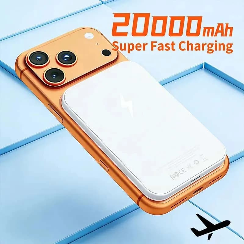 20000mAh Magnetic Power Bank PD 22.5W Wireless Fast Charger For Magsafe Portable Auxiliary Battery For iPhone Air 17