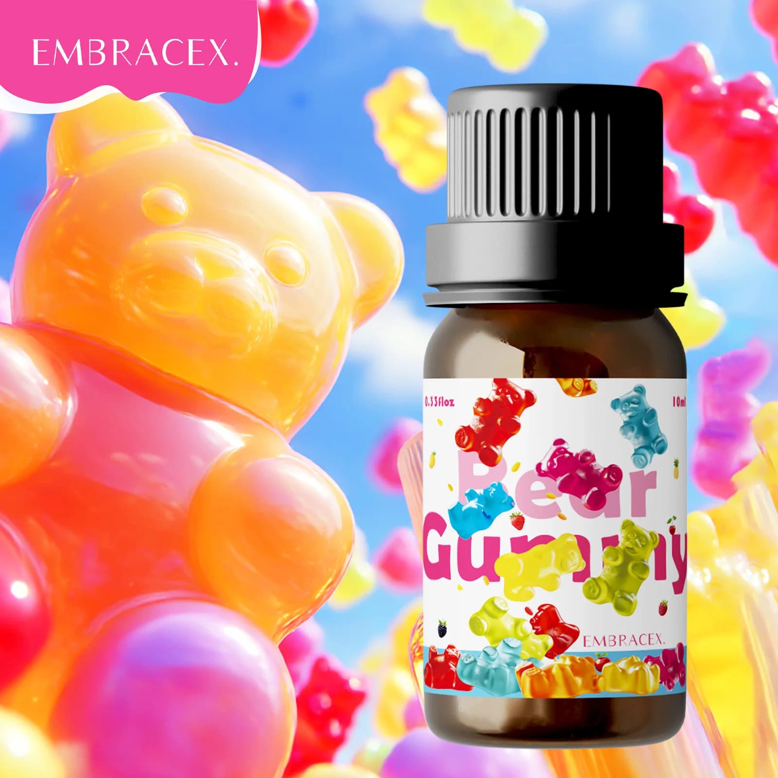 10ml Gummy Bear Scent Oil Perfume Essential Oil Sweet Diffusers Scented Oil Candle DIY/Sapon Skin Care Holiday Gifts