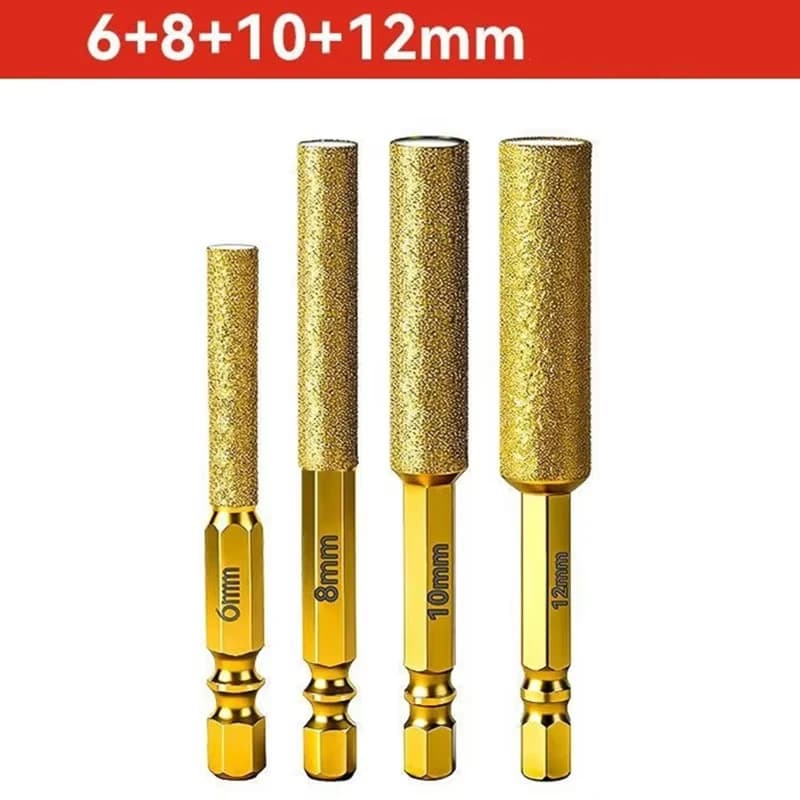 Punte diamantate con codolo esagonale per perforazione a secco per piastrelle di ceramica, granito, marmo, sega a tazza, set di utensili da taglio per piastrelle