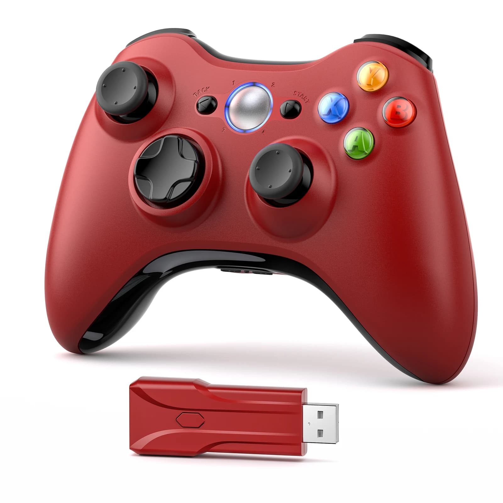 Controller di gioco per gamepad wireless 2.4g per console per videogiochi Xbox 360/PC Accessori per maniglie di gioco con joystick a bilanciere 3d