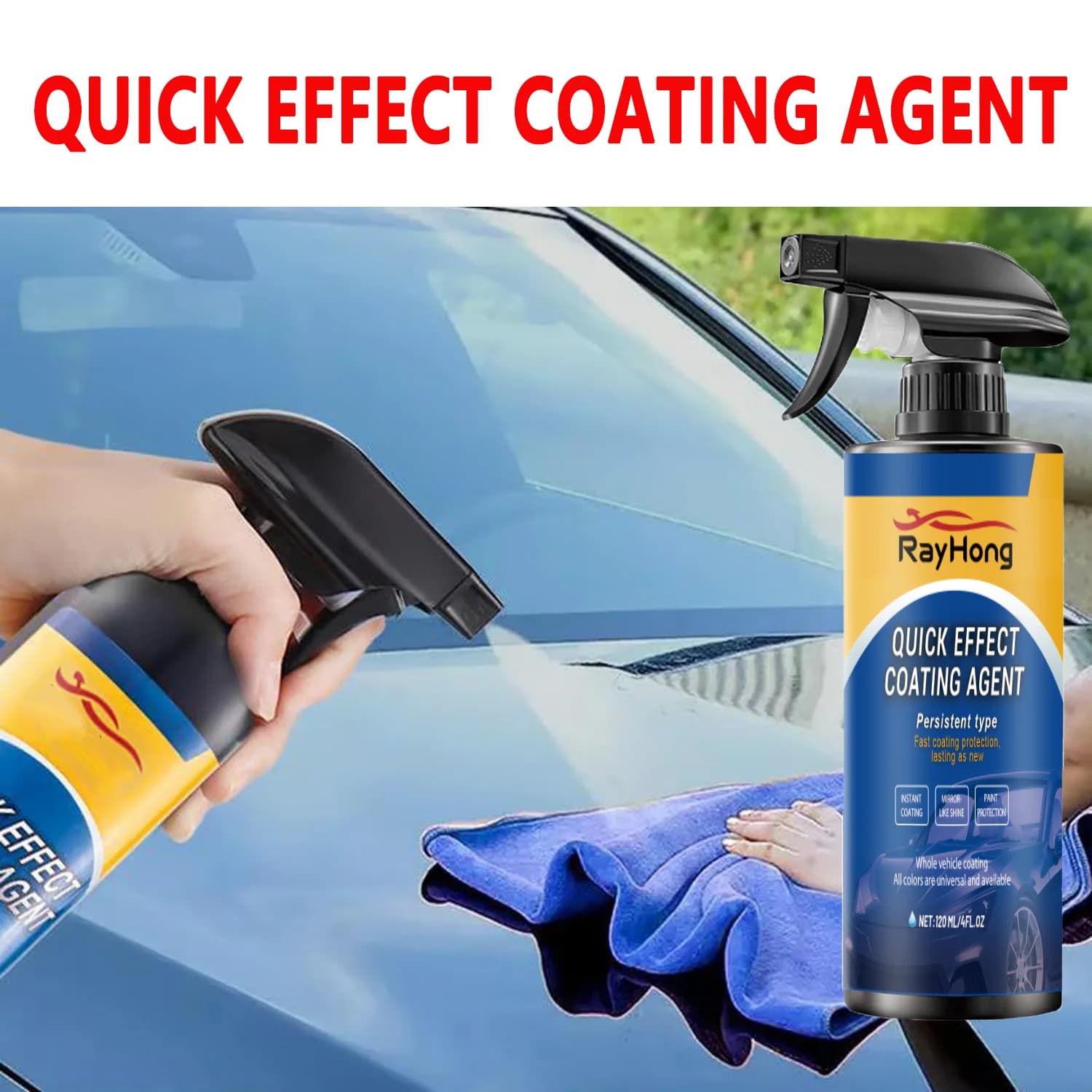 Spray per rivestimento in nano ceramica per auto Rinnovo automatico Strato idrofobico Lucidatura Agente di rivestimento per vernice Protezione per automobili Spray in ceramica