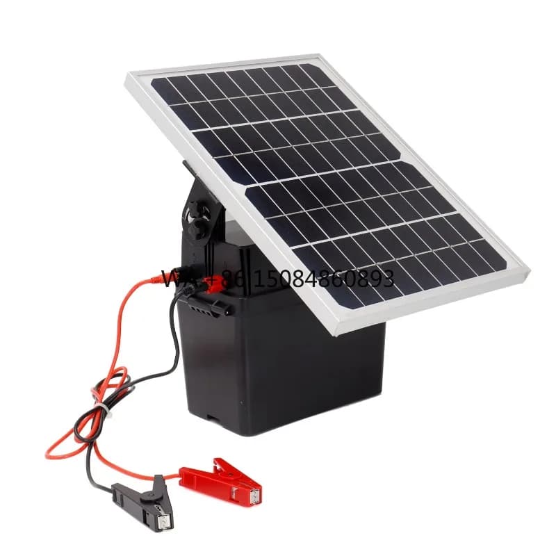Caricatore per recinzione elettrica ad energia solare IP68 impermeabile, generazione di energia tramite pannello solare