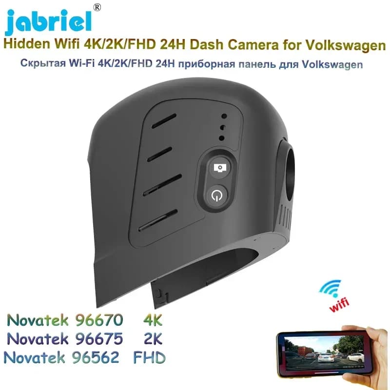 Jabriel UHD 2160P 4K Auto DVR 24H Monitoraggio del Parcheggio 2K WIFI Videoregistratore di Guida Per Volkswagen VW Sagitar 2021 2022 Dash Cam