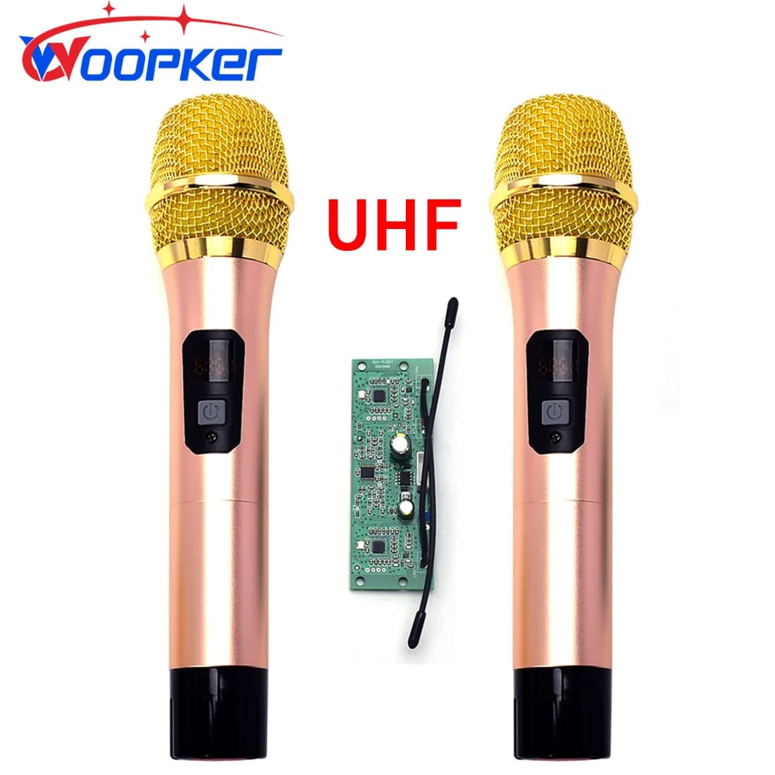 Woopker microfono Wireless UHF W929 microfono dinamico con modulo ricevitore trasmettitore per altoparlante amplificatore festa di compleanno Karaoke