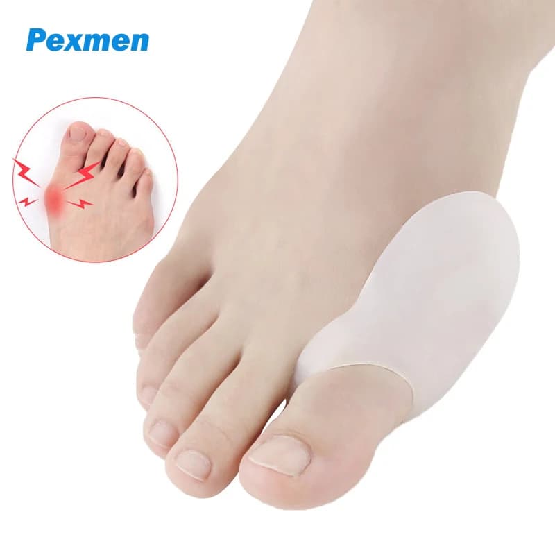 Pexmen 2/4 pezzi protezioni per alluce valgo in gel protezioni per alluce valgo e protezioni per alleviare il dolore ai piedi da sfregamento e pressione dell'attrito