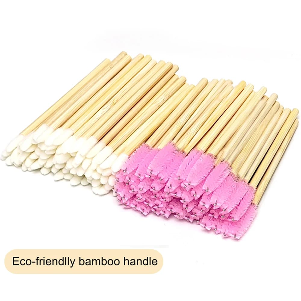 50 pcs Eyebrow Bacchette Brush for Eyebrow and Eyelash Spoolies Eyeliner Brush and Lip Applicator for Eyeliner Extension