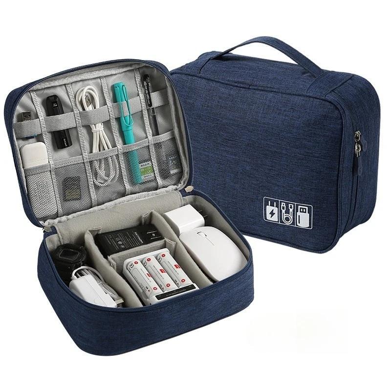 Borsa Portatile per Accessori Digitali, Organizer Impermeabile per Cavi USB, Custodia per Dispositivi Elettronici e Accessori