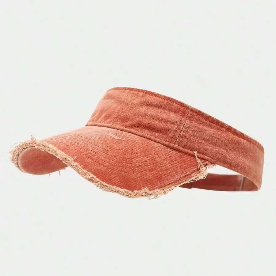 Washed Frayed Visor Cap Sunshade Hat For Men And Women Outdoor Sports