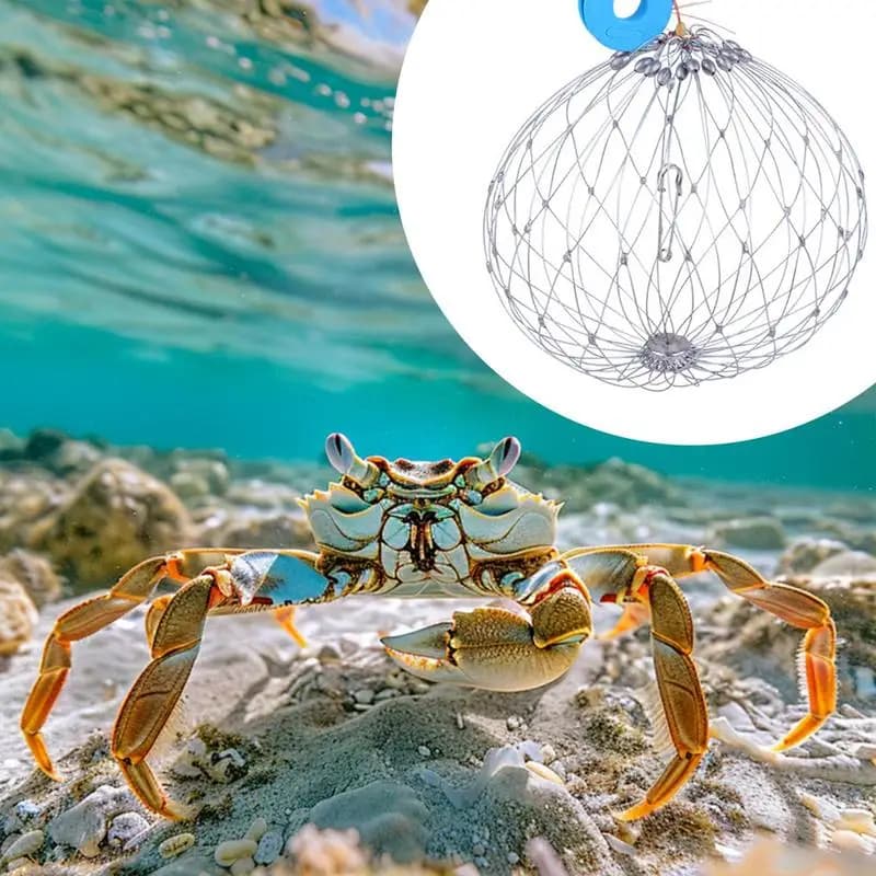 Filo di acciaio rete per granchi accessori per la pesca rete da pesca filo di acciaio morbido rete multifunzionale apertura e chiusura automatica per