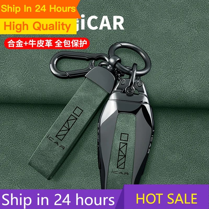 NUOVO Per Chery iCAR 03 03T eq7 nfc Card portachiavi auto telecomando in metallo custodia protettiva portachiavi da uomo e da donna