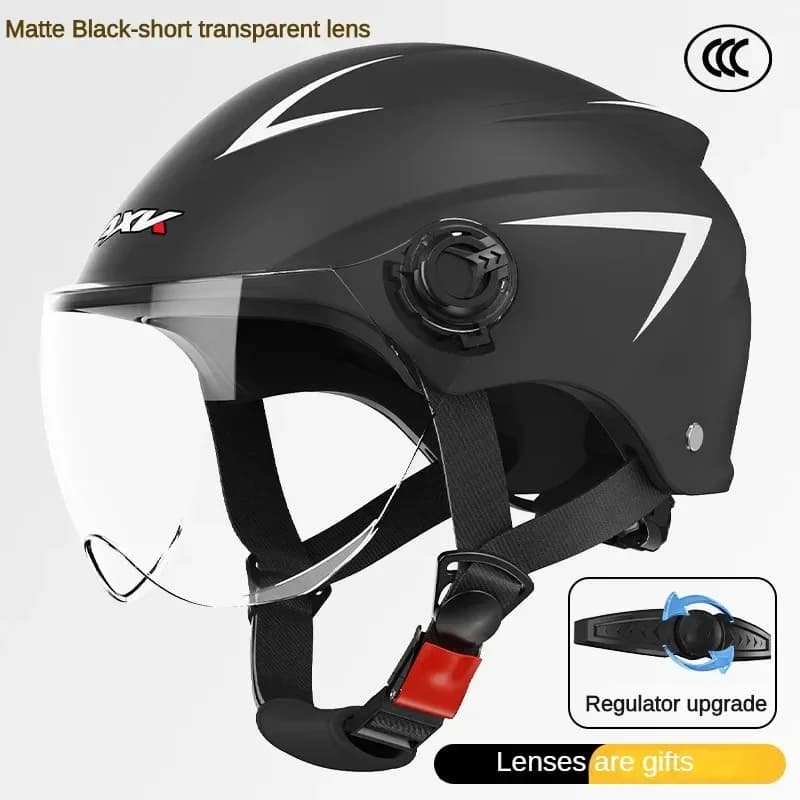 Motorcycles Electric Bicycles Solar protection Breathable helmets Brown lenses suitable for head circumference of 54-61 cm