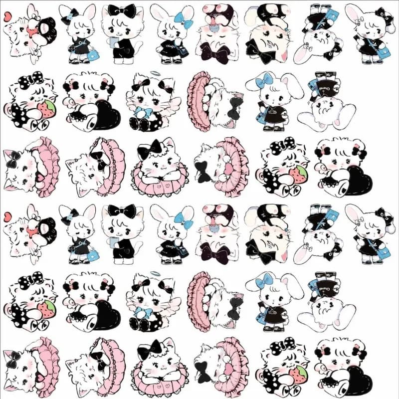 Cartoon Miko compresse acriliche fatte a mano materiale fai da te toppe gatti e cani forcine accessori per capelli portachiavi pendenti regali