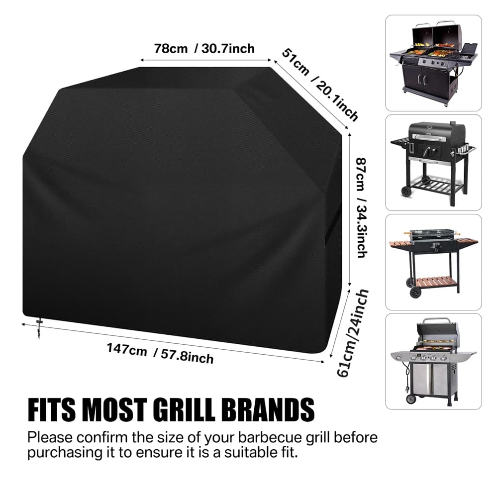 BBQ Grill Cover Outdoor Charcoal Gas Grills Waterproof Rip-Proof UV & Fade Resistant Protector for Weber Genesis Charbroil