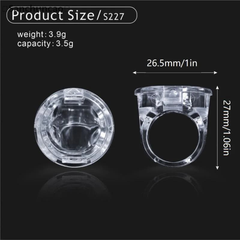 mavera3.5g Vasetti vuoti per scrub labbra in plastica a forma di anello con coperchio Balsamo Maschera Contenitore per la cura della pelle Barattolo per fard carino Barattoli cosmetici