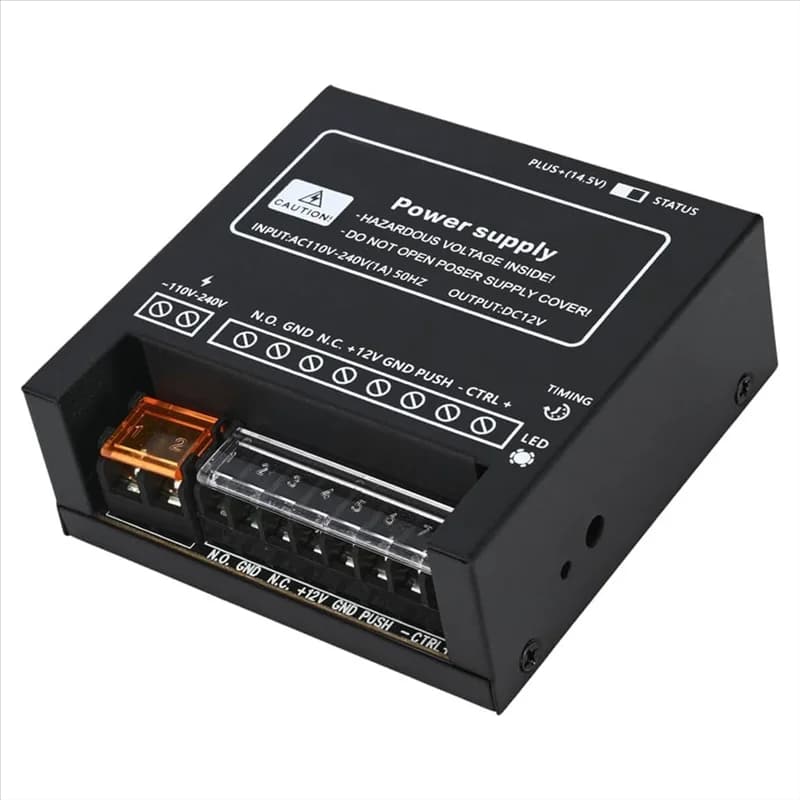 Controller di alimentazione per sistema di accesso alla porta Serratura elettrica Interfono Ingresso telecamera 110 V-240 V CA a uscita 12 V CC 4 A Facile da usare
