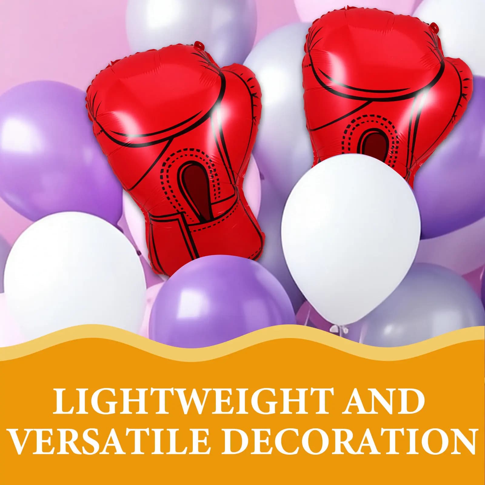 6pcs Boxing Gloves Balloons Sport Theme Party Balloons Inflatable Boxing Glove Balloons Kids Party Balloon Gym Birthday Decorate