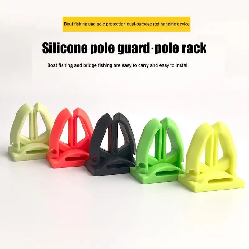1/2 Pezzi Supporto Portatile in Silicone per Canna da Pesca, Clip di Fissaggio Rapido per Varie Canne da Pesca, Accessori da Pesca