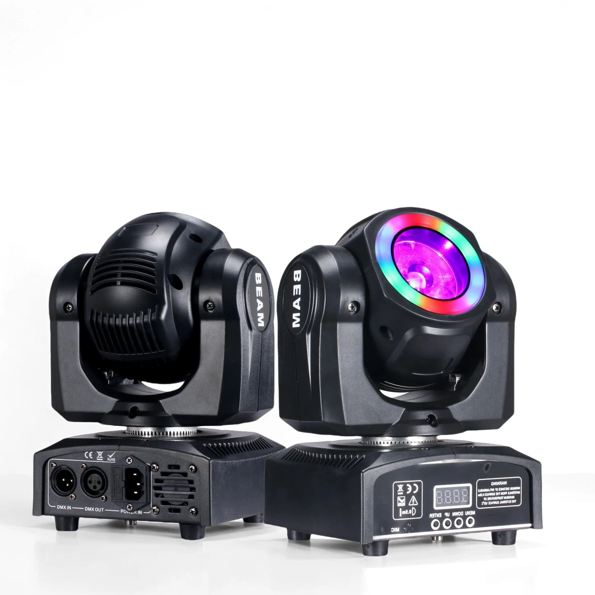 Mini fascio mobile da 60 W con 12 LED SMD5050 RGB 3in1 Effetto Halo DJ DMX CLUB Wash LED super luminoso DJ Spot Light Controllo Dmx