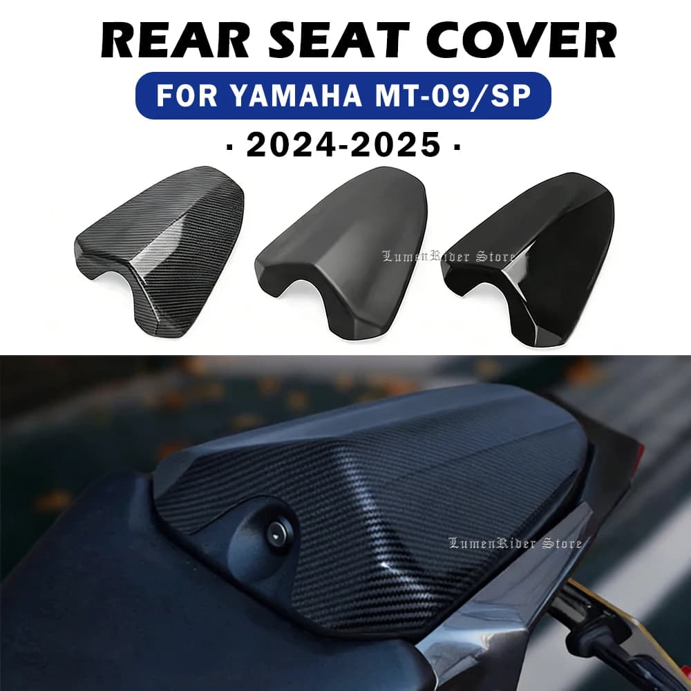 For YAMAHA MT-09/SP 2024 2025 Motorcycle Accessories Black Carbon Fiber Rear Passenger Seat Cowl Fairing Cover