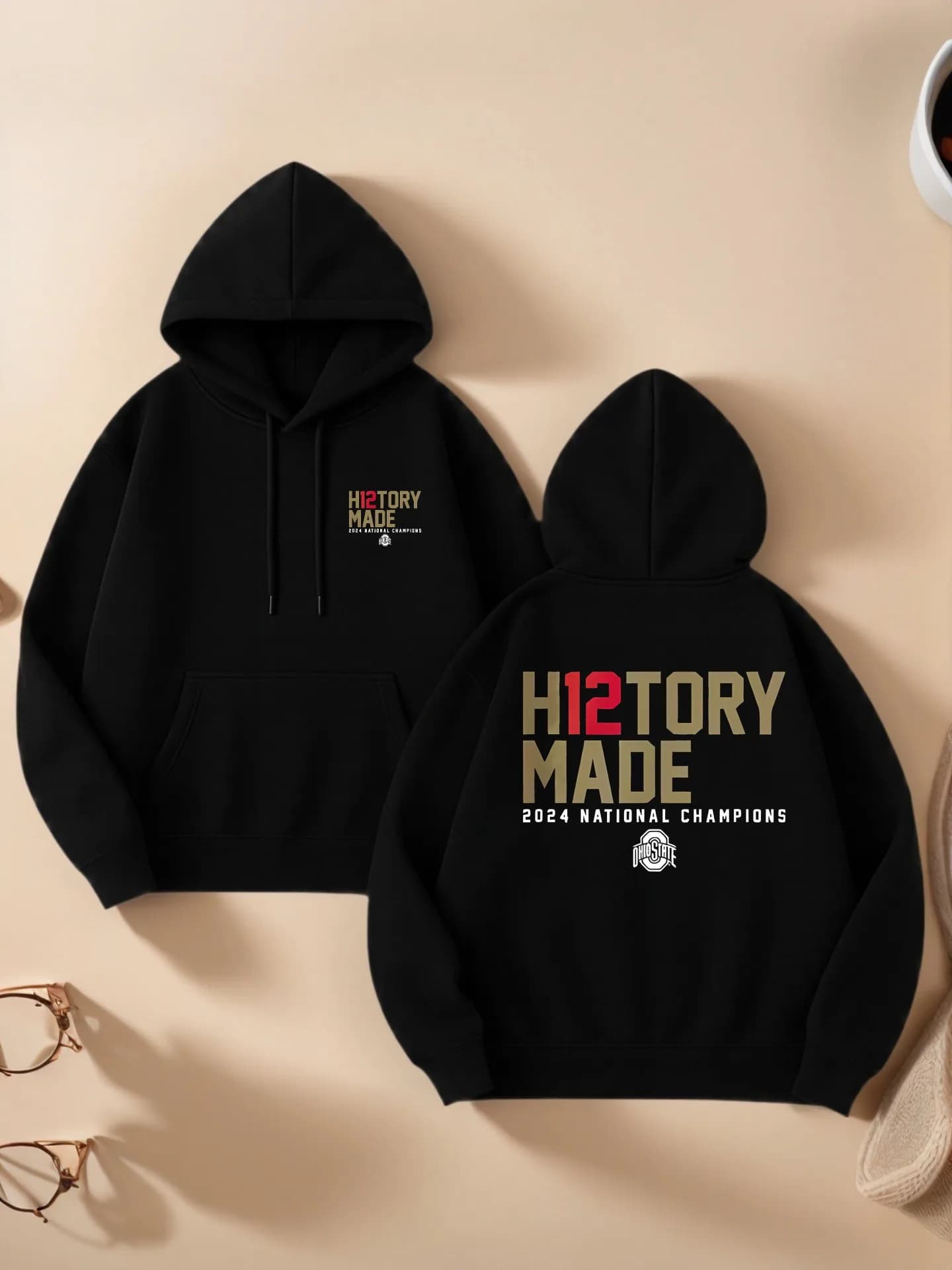 Felpa con cappuccio essenziale, stampa di lettere, estetica casual, tessuto morbido, abbigliamento casual quotidiano, per uomo