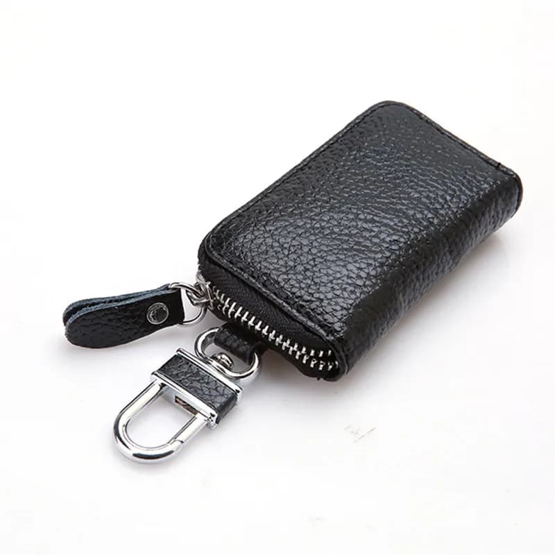 Portachiavi in pelle uomo donna portachiavi Organizer Pouch mucca Split Car Key Bag portafoglio governante borsa portachiavi