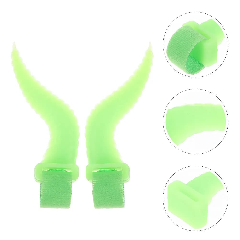 2Pcs Flexible Silicone Headphone Horns Decor for Wireless Headset Gaming Anchor Halloween Role Play Headset Attachment Headphone