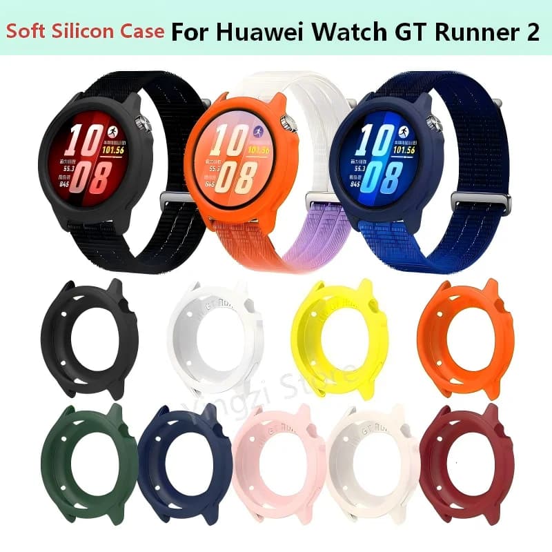 Soft Silicone Hollow Case for Huawei Watch GT RUNNER 2 Smart Watch Bumper Cover Protector for Huawei GT Runner2 Shell Accessoies