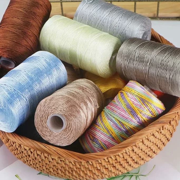 100g New Summer Crochet Yarn 1.5mm Cable Ice Cotton Thin Yarn for Hand Knitting Bag Hat Hilo Yarn Shoes