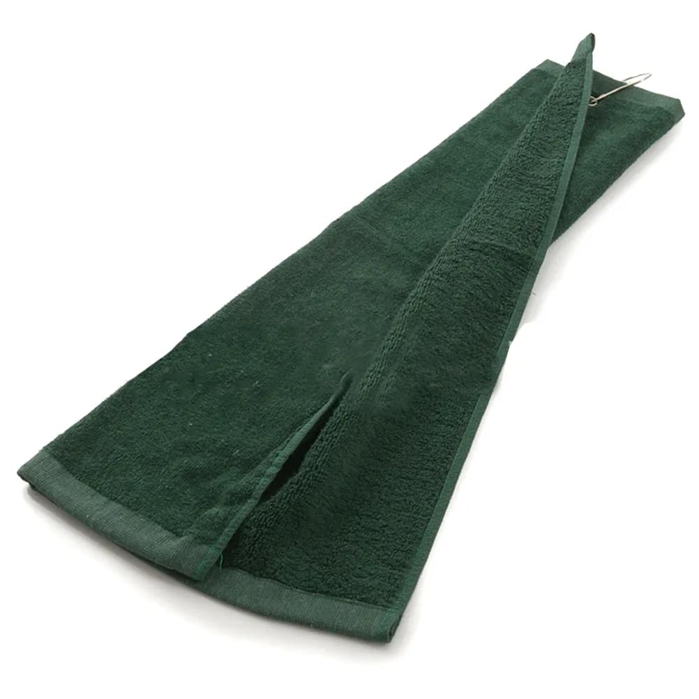 Golf Sports Towel Green 40x65cm Fleece Absorbent Quick Dry Hanging Loop Carry Bag Multiuse Travel Towel for Clubs Grips Balls
