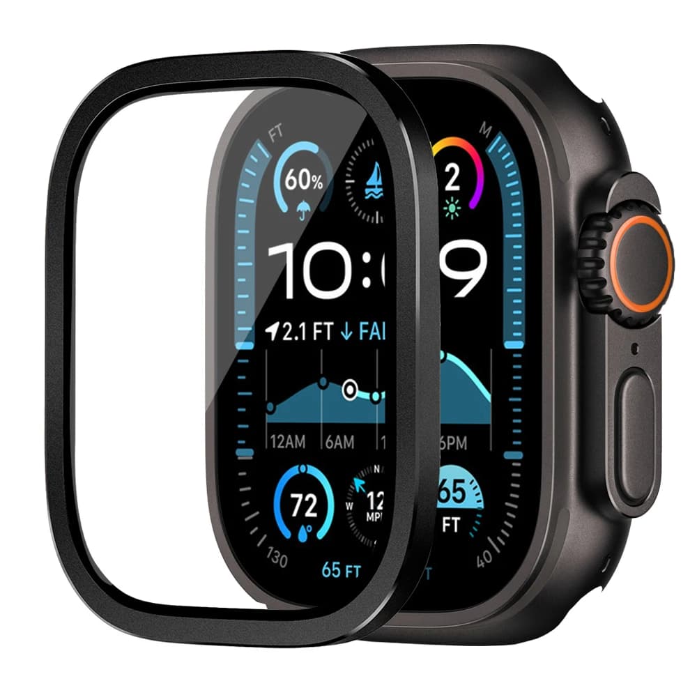 Vetro temperato per Apple Watch Ultra 3 2 49mm Protezione schermo Anti-Graffio HD Pellicola completa Paraurti in metallo iWatch 49mm 2030