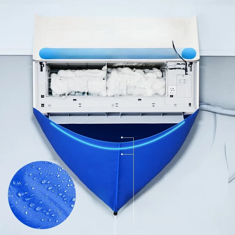 Split Air Conditioner Cleaning Kit Waterproof Drain Cover Washing Air Conditioner Clean Bag Ac Aircon Cleaner Set Cleaning Tool