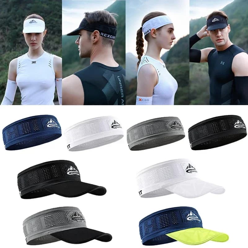 Sporty visor fresh elastic band anti-slip elastic band Outdoor race Fitness breathable and absorbent sweat belt
