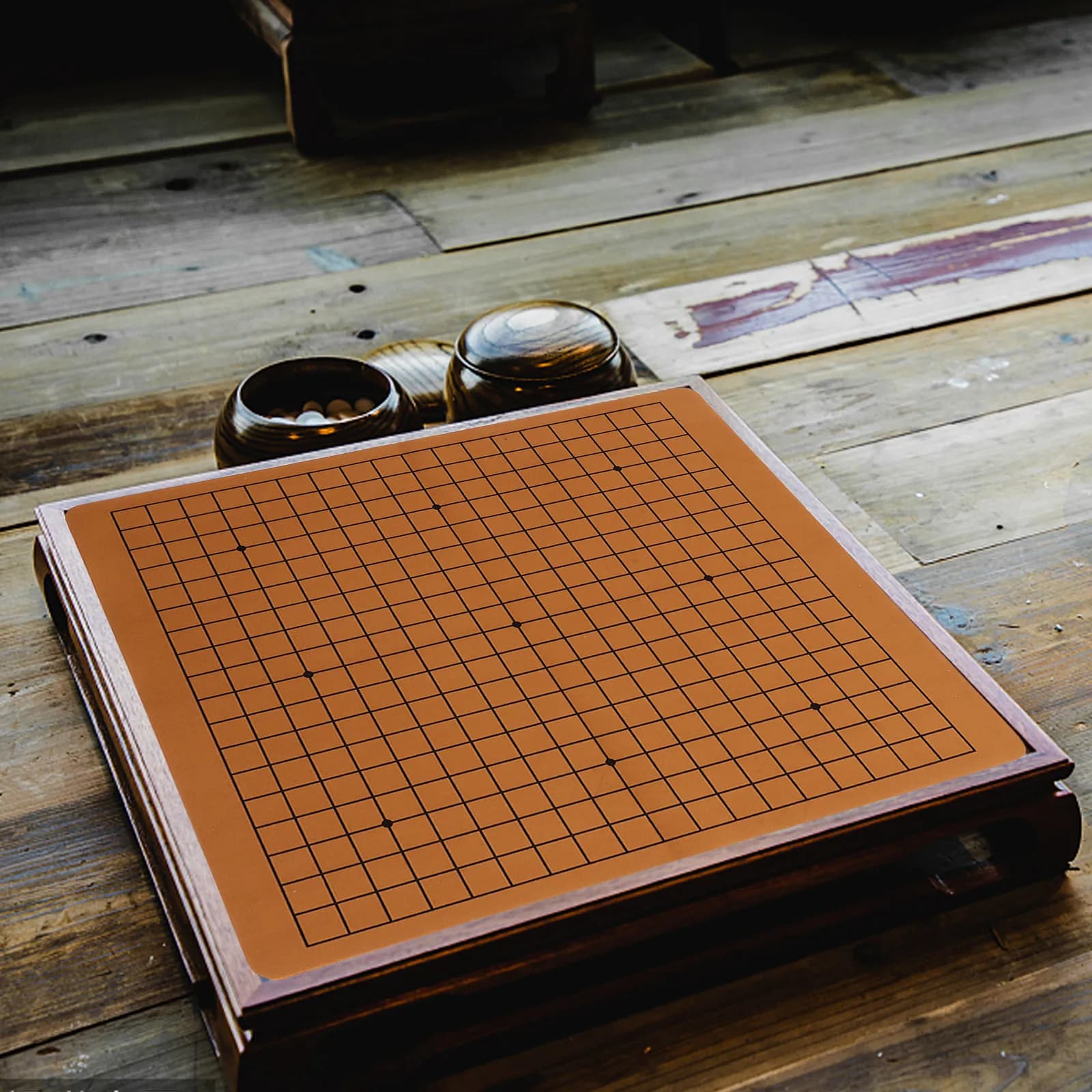 2Pcs Double-Sided Portable Folding Go Chess Board Strategy Educational Game Set Lightweight Travel Carry