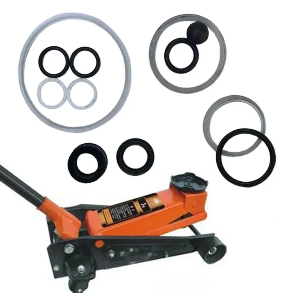 1 Set jack anello paraolio per martinetti verticali pompa olio cilindro pompa stantuffo anello di tenuta maglie a sfera in acciaio martinetti a bilanciere accessorio
