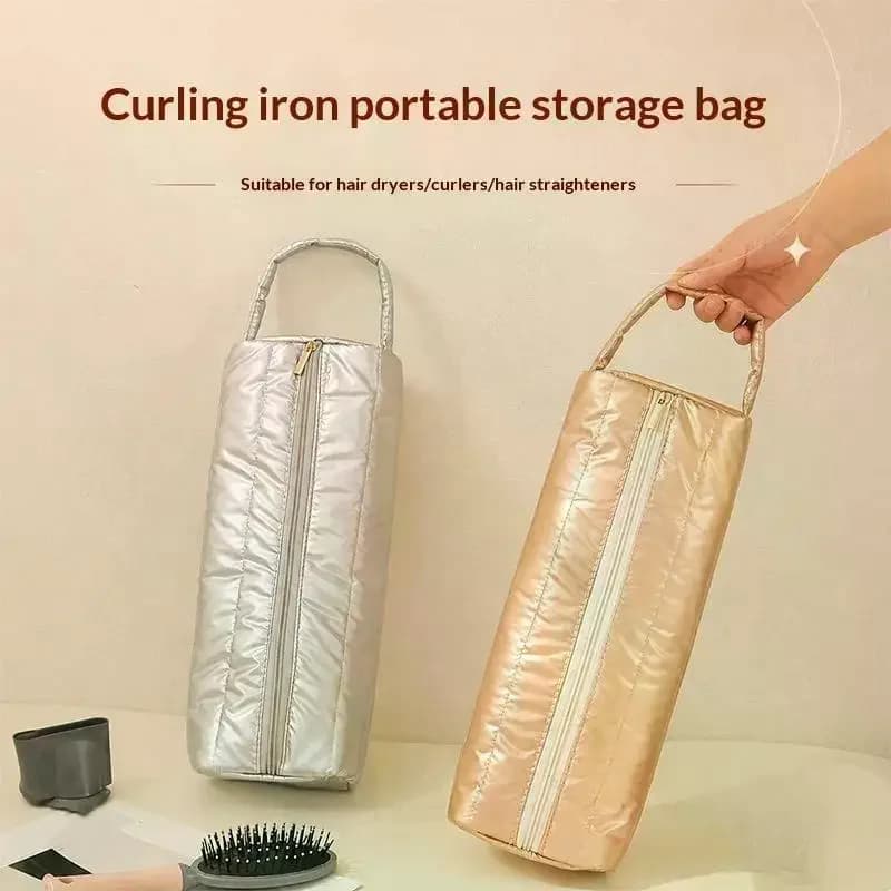 Soft Quilting Cotton Hair Dryer Storage Bag Large Capacity Dustproof Carrying Case With Handle Curler Storage Bags
