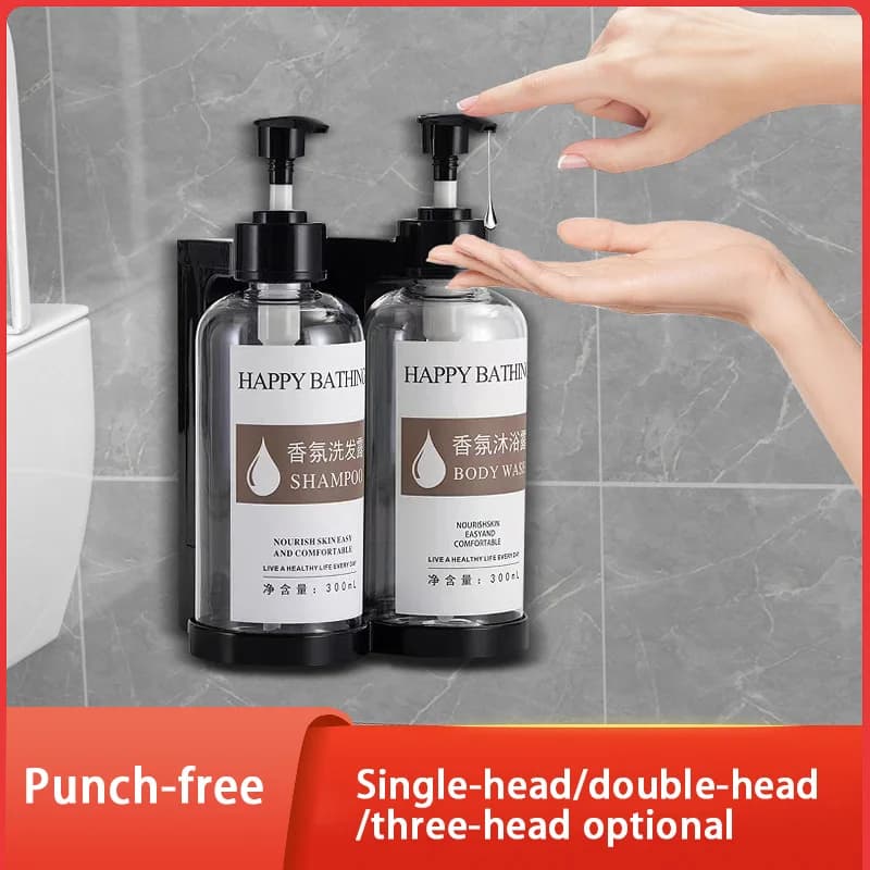 Dispenser di sapone manuali a parete Hotel Shampoo e Gel doccia bottiglie Separate bottiglie di Shampoo per bagno con pompe trapano