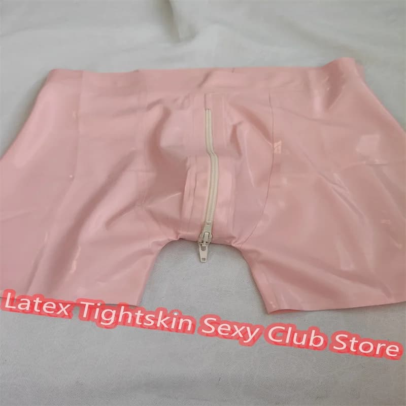 Latex Boxer with Codpiece Front Hole Handmade Panties Shorts Halloween Cosplay Costumes Custom Made