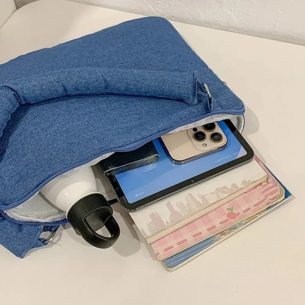 Borsa per computer portatile alla moda Borsa per laptop ricamata con fiocco da 14 pollici Custodia morbida antiurto per laptop Uso per ufficio